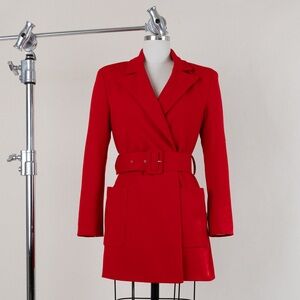 Red Belted Women's Jacket